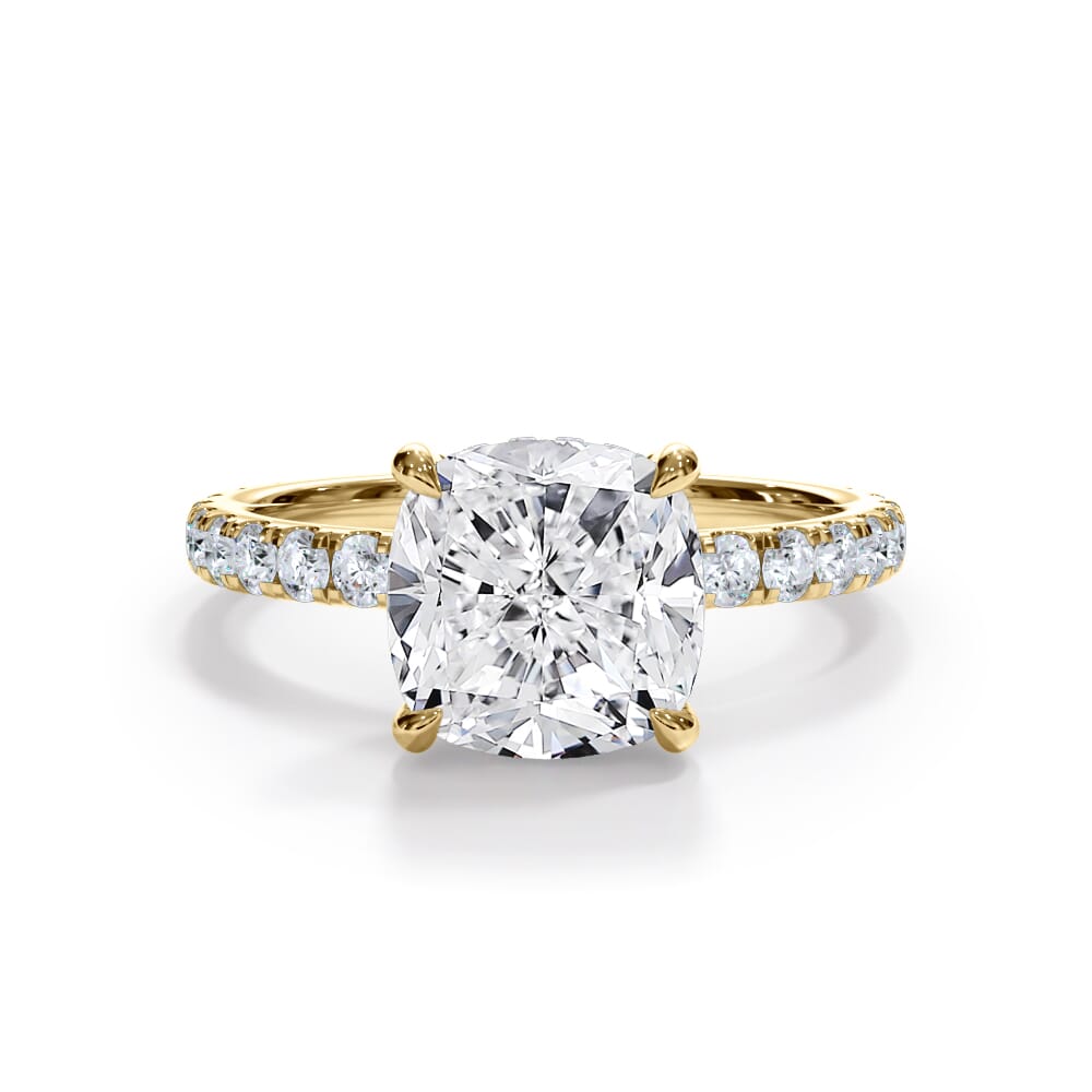 Josephine Pavé Hidden Halo Lab Engagement Ring Setting (2mm)