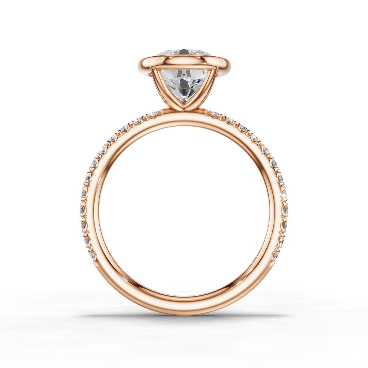 Rosalie Lab Pavé Bezel Engagement Ring Setting (0.30 ct. tw.)