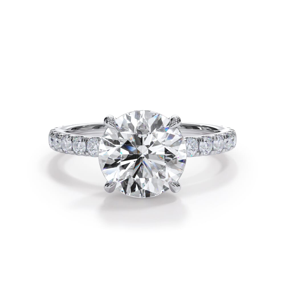 Josephine Pavé Hidden Halo Lab Engagement Ring Setting (2mm)
