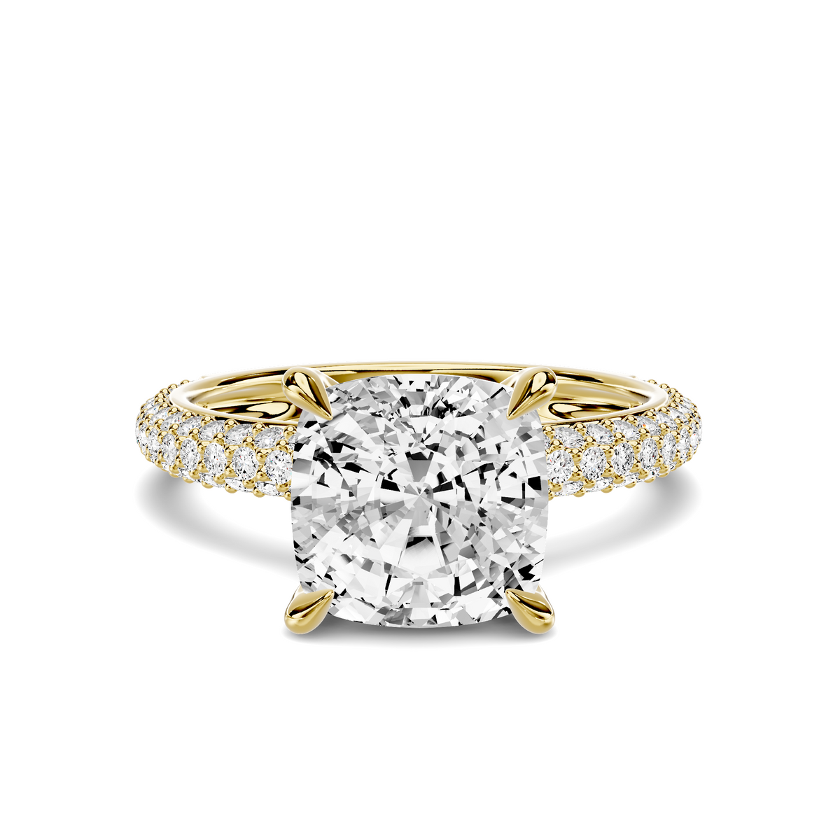 Audra Rolled Pavé Engagement Ring Setting