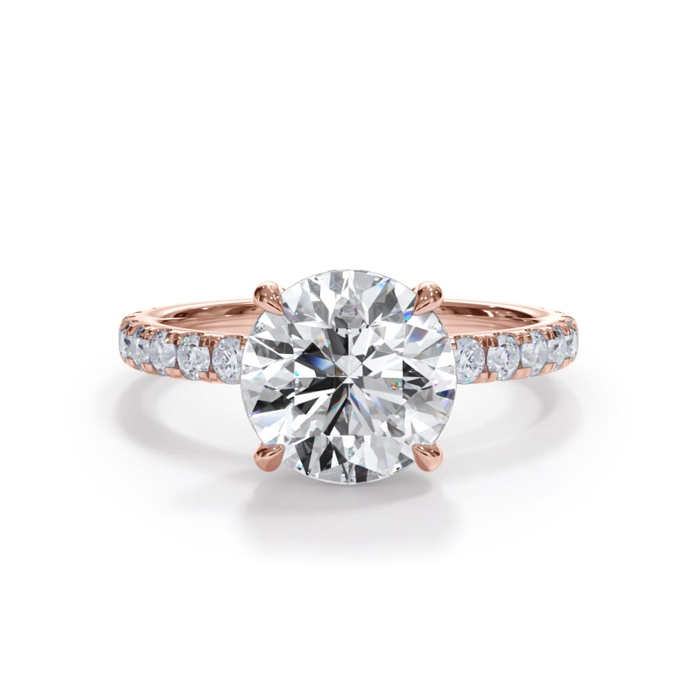 Josephine Pavé Hidden Halo Lab Engagement Ring Setting (2mm)
