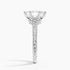 Pavé engagement ring setting in 14K white gold, profile view