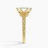 Pavé engagement ring setting in 14K yellow gold, profile view