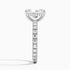 Pavé engagement ring setting in 14K white gold, profile view