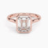 Bezel solitaire engagement ring setting in 14K rose gold, rotating video