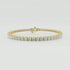 Classic four-prong tennis bracelet in 14K yellow gold, 360 view