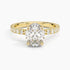 Pavé engagement ring setting in 14K yellow gold, rotating video