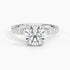 Pavé engagement ring setting in 14K white gold, rotating video
