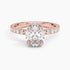 Pavé engagement ring setting in 14K rose gold, rotating video
