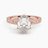 Pavé engagement ring setting in 14K rose gold, rotating video