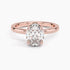 Solitaire engagement ring setting in 14K rose gold, rotating video