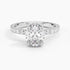 Pavé engagement ring setting in 14K white gold, rotating video