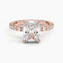 Pavé engagement ring setting in 14K rose gold, rotating video
