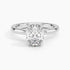 Solitaire engagement ring setting in 14K white gold, rotating video