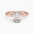 Solitaire engagement ring setting in 14K rose gold, rotating video