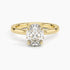 Solitaire engagement ring setting in 14K yellow gold, rotating video