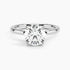 Solitaire engagement ring setting in 14K white gold, rotating video