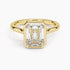 Bezel solitaire engagement ring setting in 14K yellow gold, rotating video
