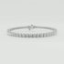 Classic four-prong tennis bracelet in 14K white gold, 360 view