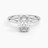Solitaire engagement ring setting in 14K white gold, rotating video