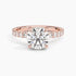Pavé engagement ring setting in 14K rose gold, rotating video