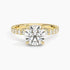 Pavé engagement ring setting in 14K yellow gold, rotating video