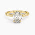 Solitaire engagement ring setting in 14K yellow gold, rotating video