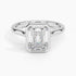 Bezel solitaire engagement ring setting in 14K white gold, rotating video