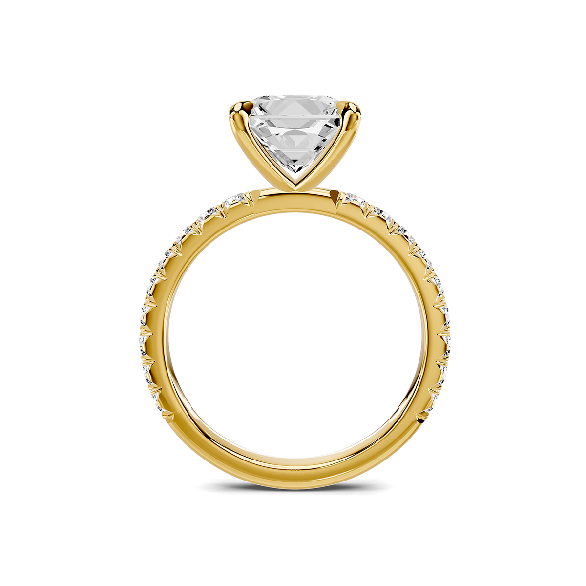 Isabelle French Pavé Lab Engagement Ring Setting (1/2 ct. tw.)