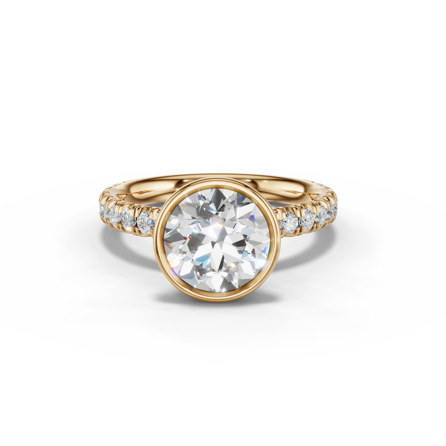 Marielle Lab Pavé Bezel Engagement Ring Setting (0.45 ct. tw.)