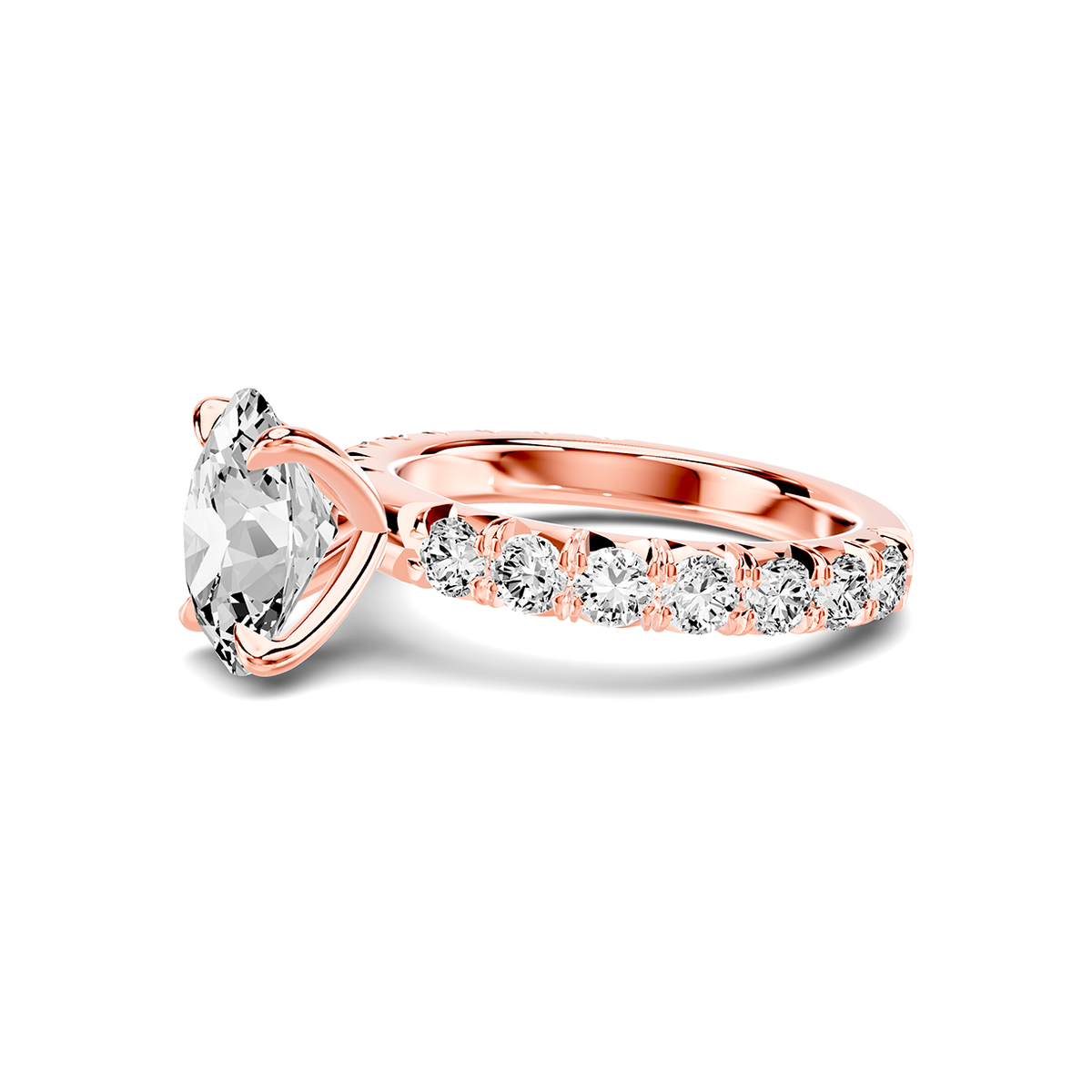 Noelle French Pavé Lab Engagement Ring Setting (1 ct. tw.)