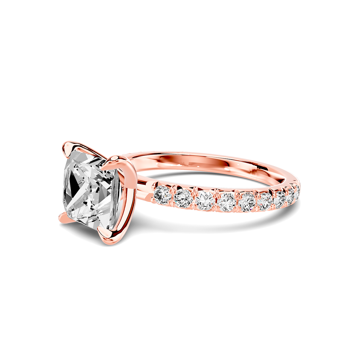 Isabelle French Pavé Lab Engagement Ring Setting (1/2 ct. tw.)