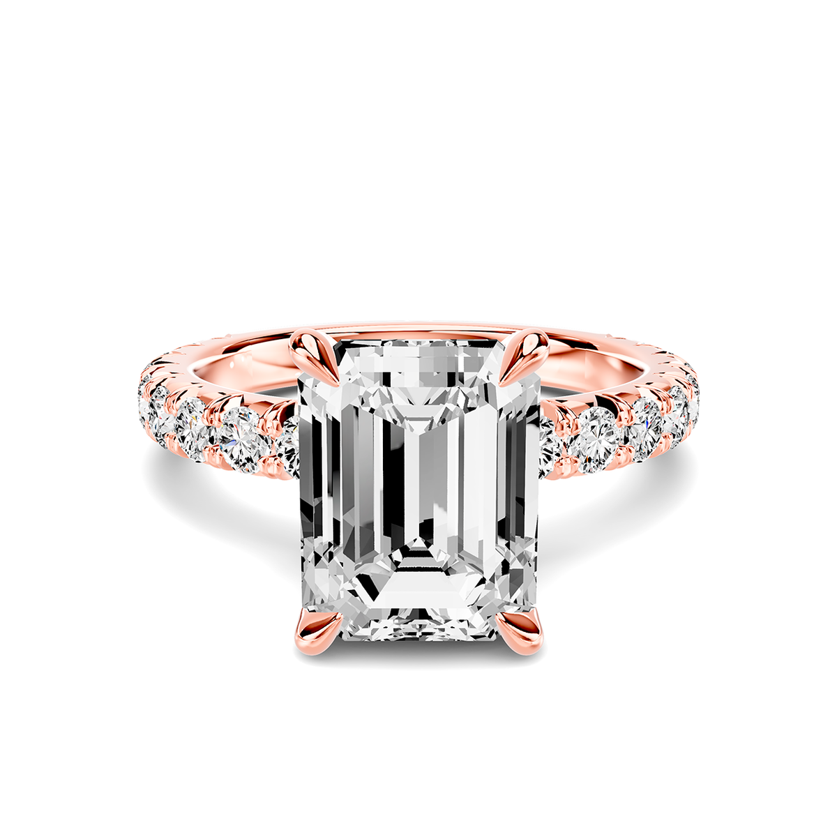 Amara French Pavé Lab Engagement Ring Setting (3/4 ct. tw.)