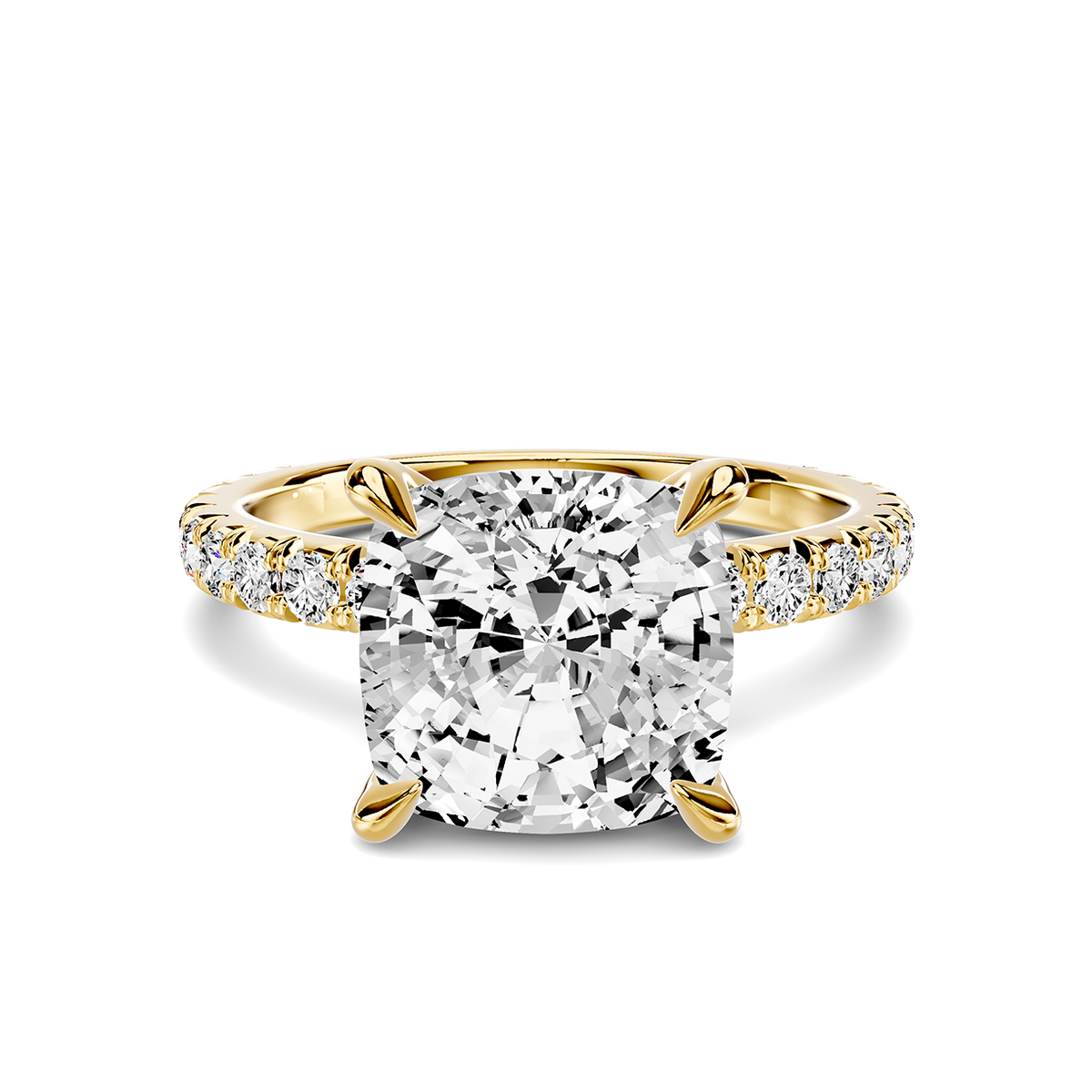 Isabelle French Pavé Lab Engagement Ring Setting (1/2 ct. tw.)