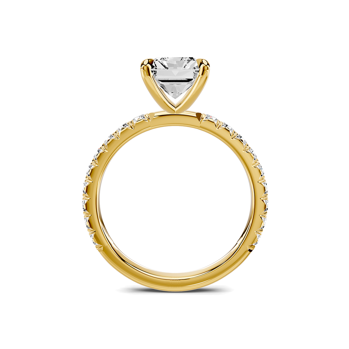 Isabelle French Pavé Lab Engagement Ring Setting (1/2 ct. tw.)