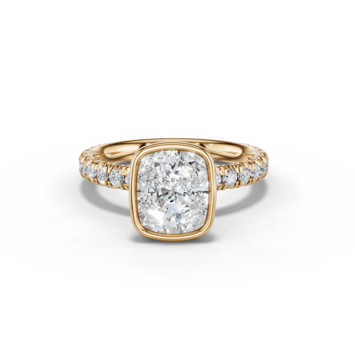 Marielle Lab Pavé Bezel Engagement Ring Setting (0.45 ct. tw.)