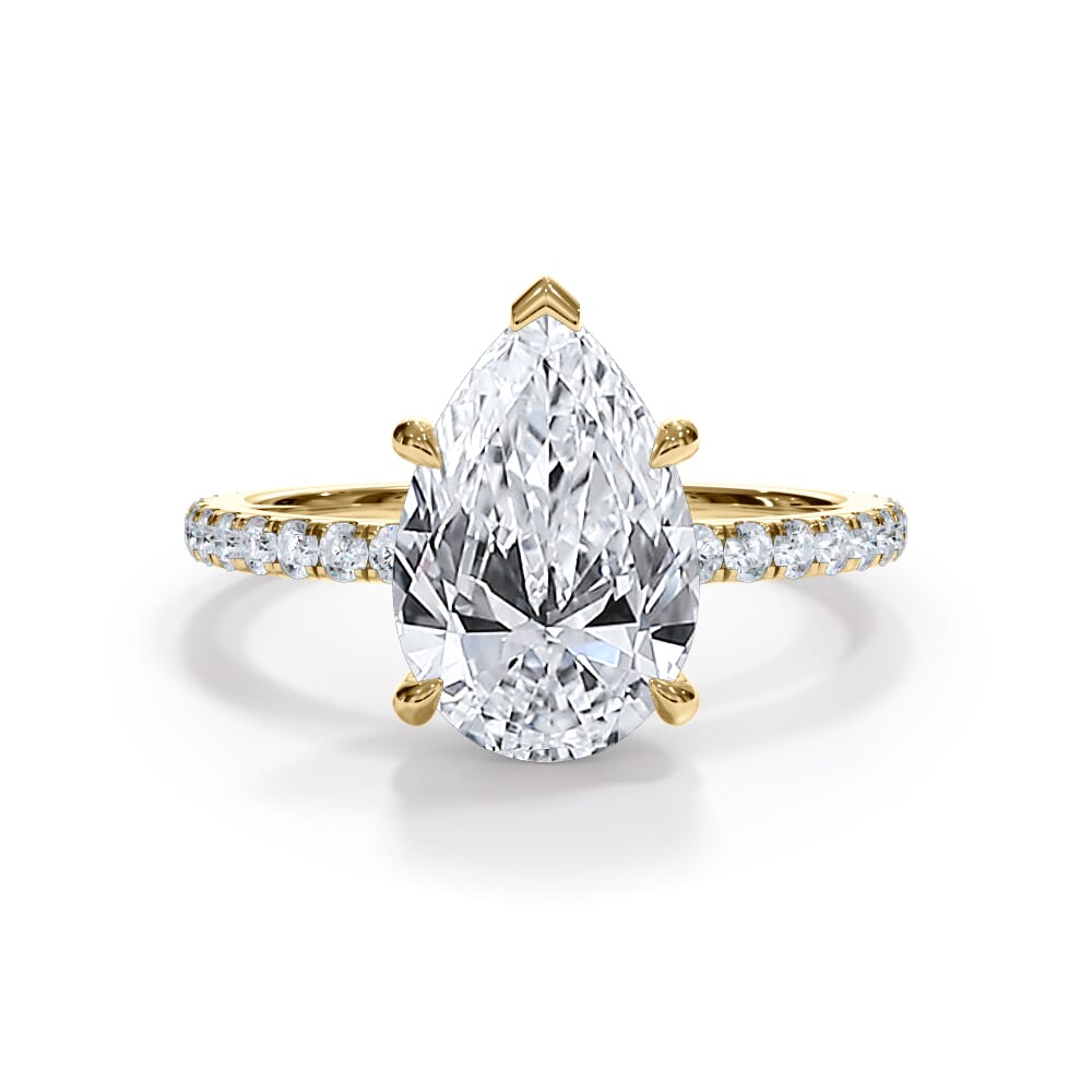 Annelise Pavé Hidden Halo Lab Engagement Ring Setting