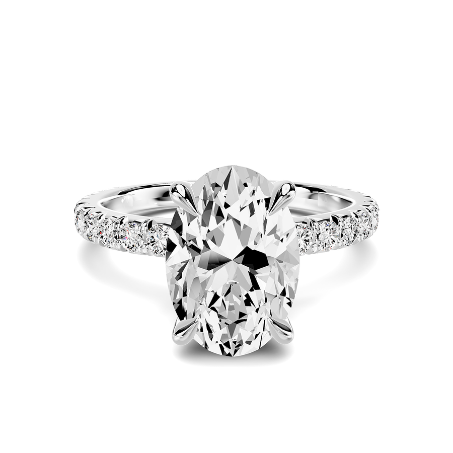 Isabelle French Pavé Lab Engagement Ring Setting (1/2 ct. tw.)