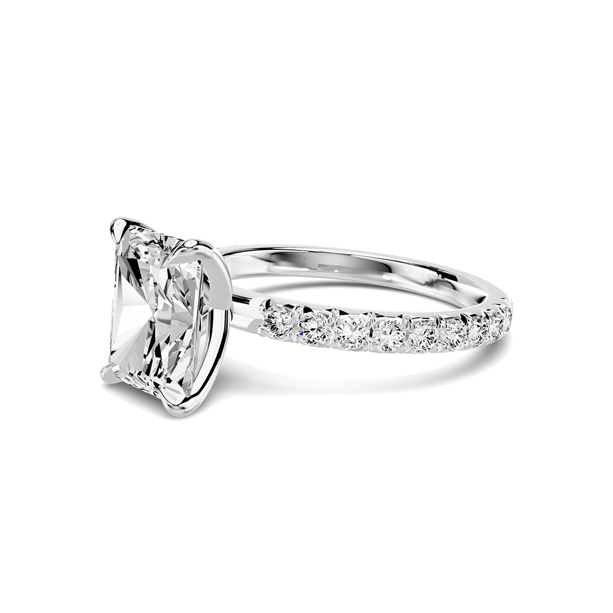 Isabelle French Pavé Lab Engagement Ring Setting (1/2 ct. tw.)