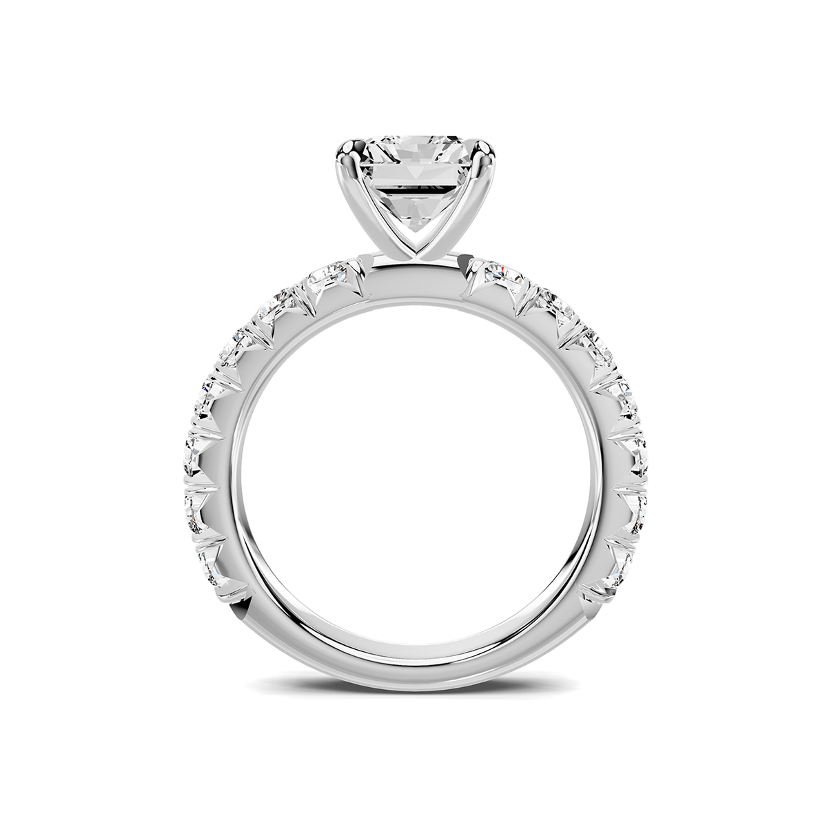 Noelle French Pavé Lab Engagement Ring Setting (1 ct. tw.)