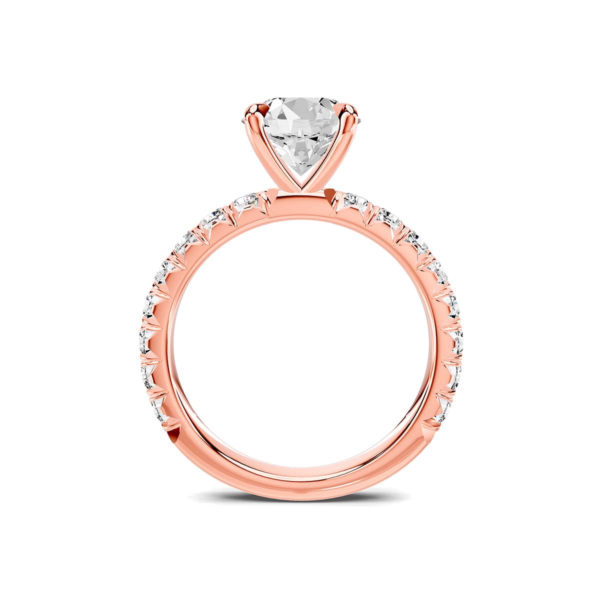 Amara French Pavé Lab Engagement Ring Setting (3/4 ct. tw.)