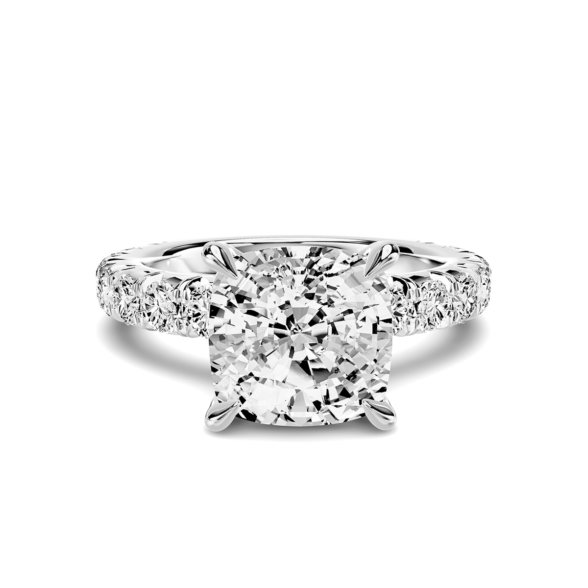 Noelle French Pavé Lab Engagement Ring Setting (1 ct. tw.)