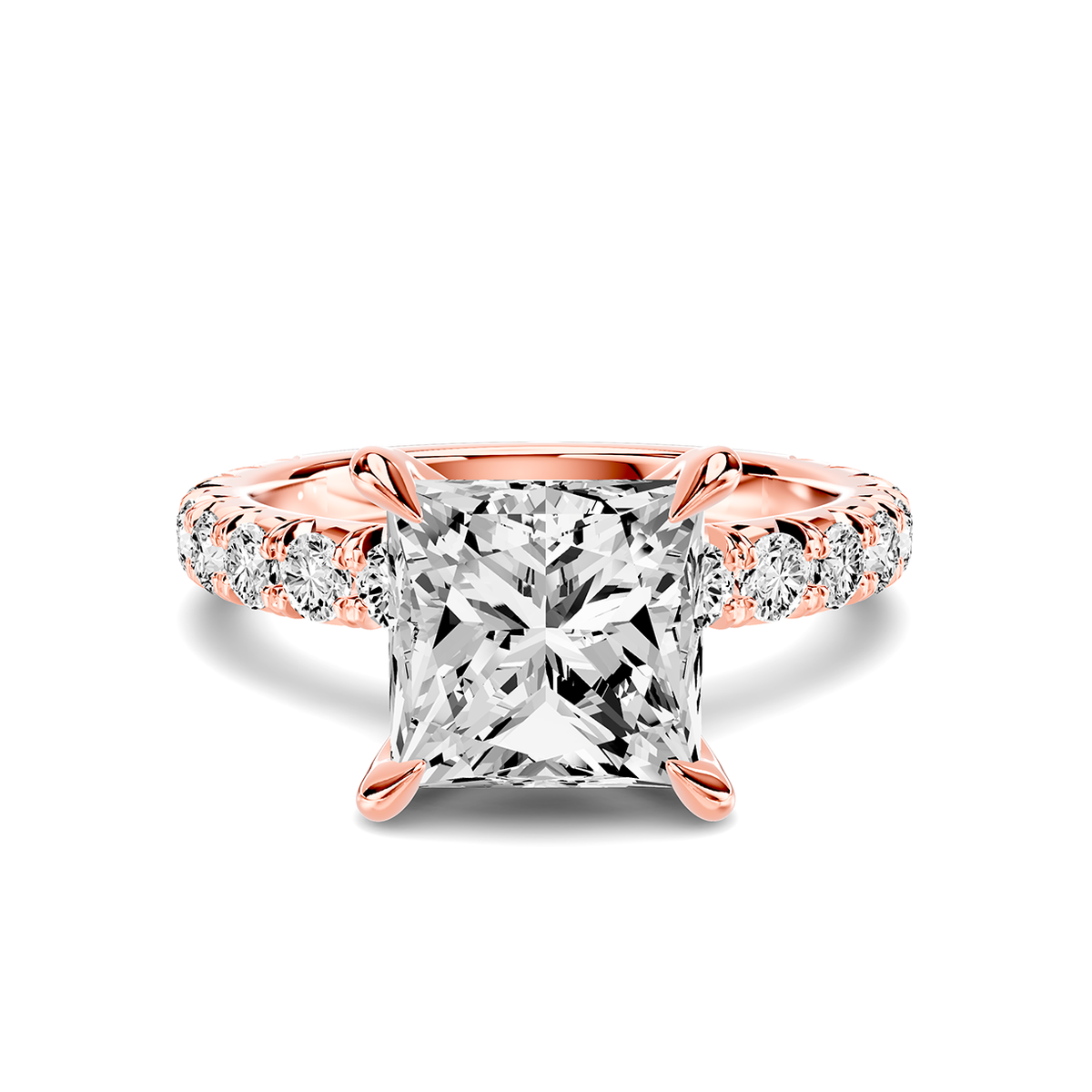 Amara French Pavé Lab Engagement Ring Setting (3/4 ct. tw.)