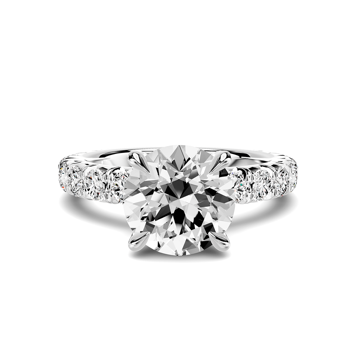 Noelle French Pavé Lab Engagement Ring Setting (1 ct. tw.)