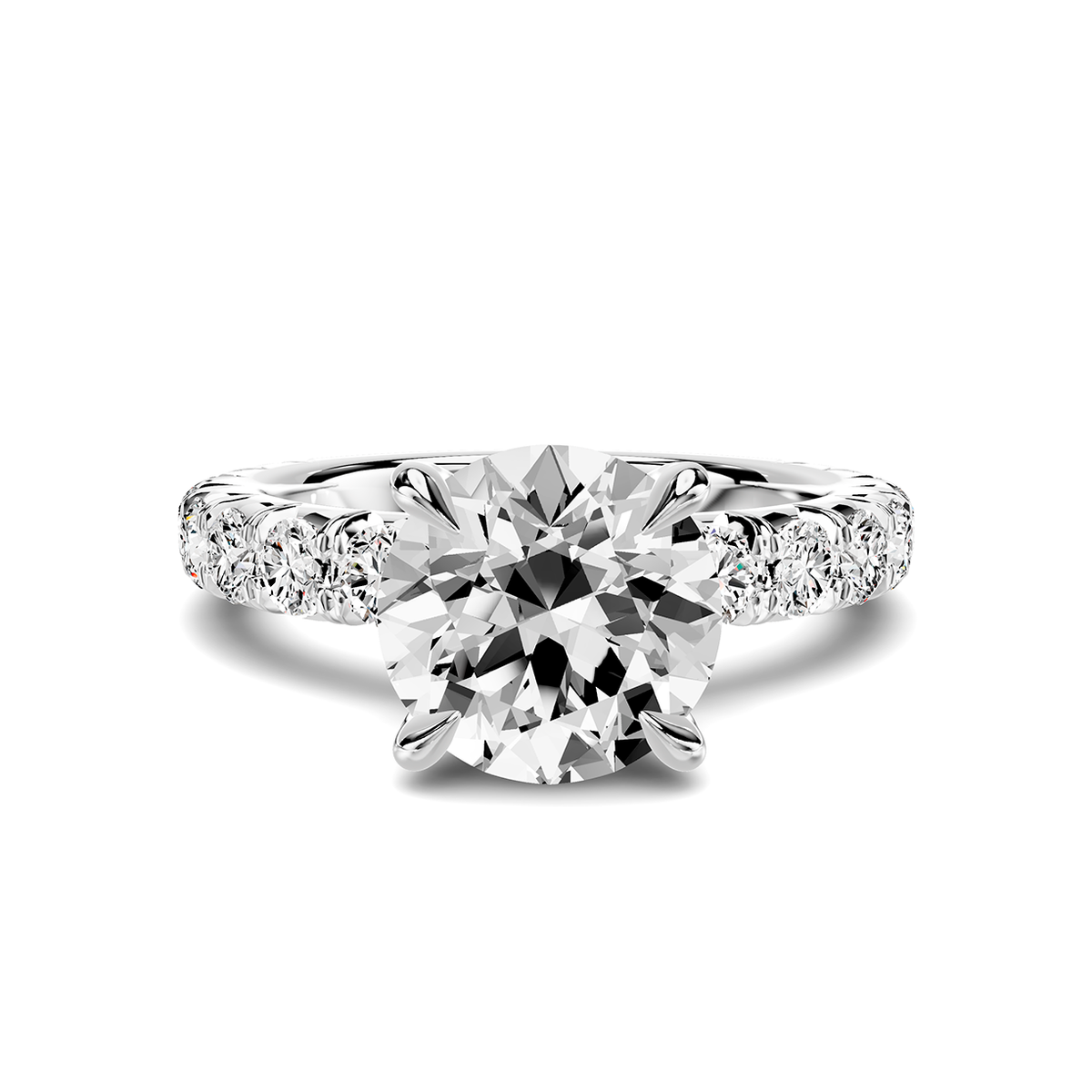 Noelle French Pavé Lab Engagement Ring Setting (1 ct. tw.)