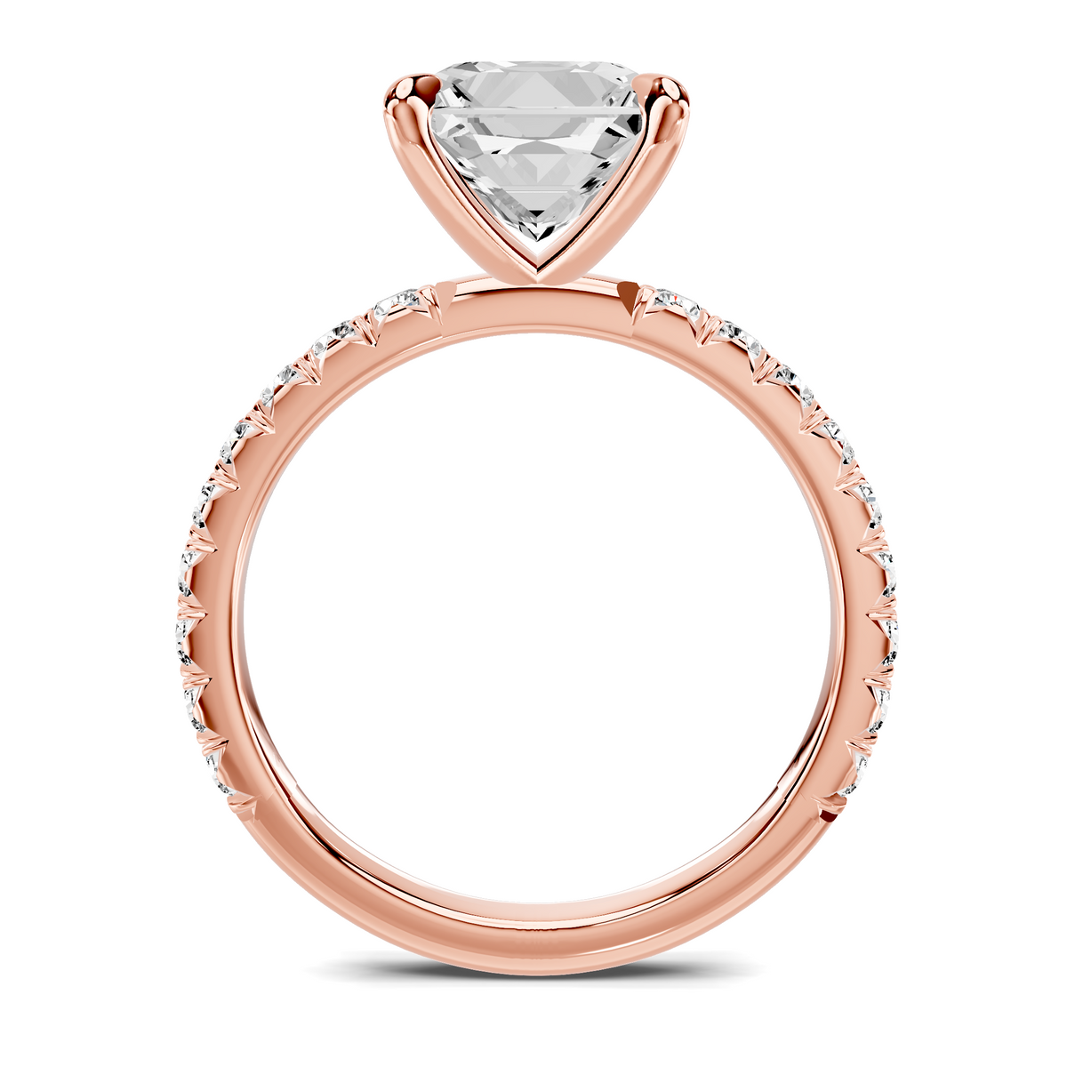 Isabelle French Pavé Lab Engagement Ring Setting (1/2 ct. tw.)