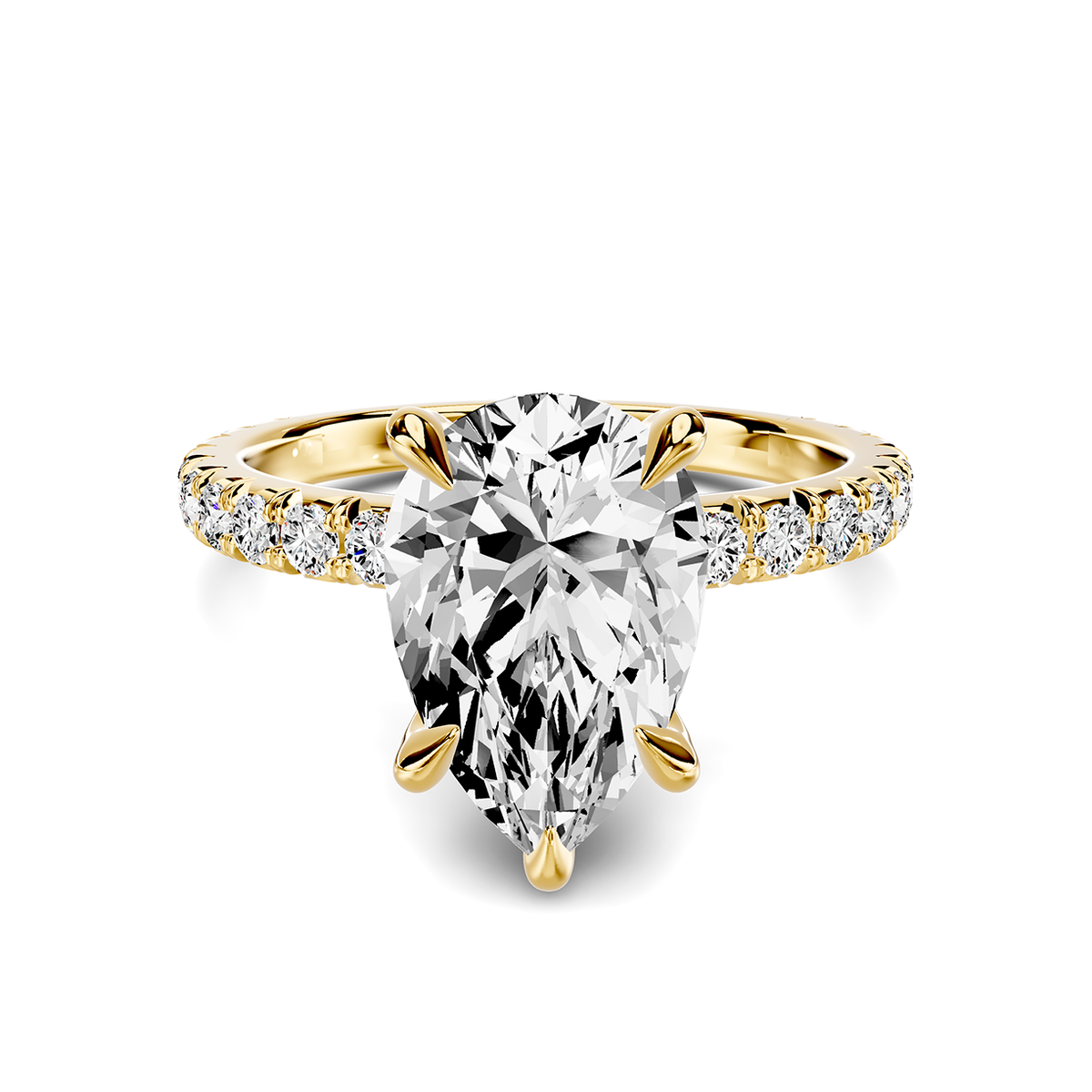 Isabelle French Pavé Lab Engagement Ring Setting (1/2 ct. tw.)