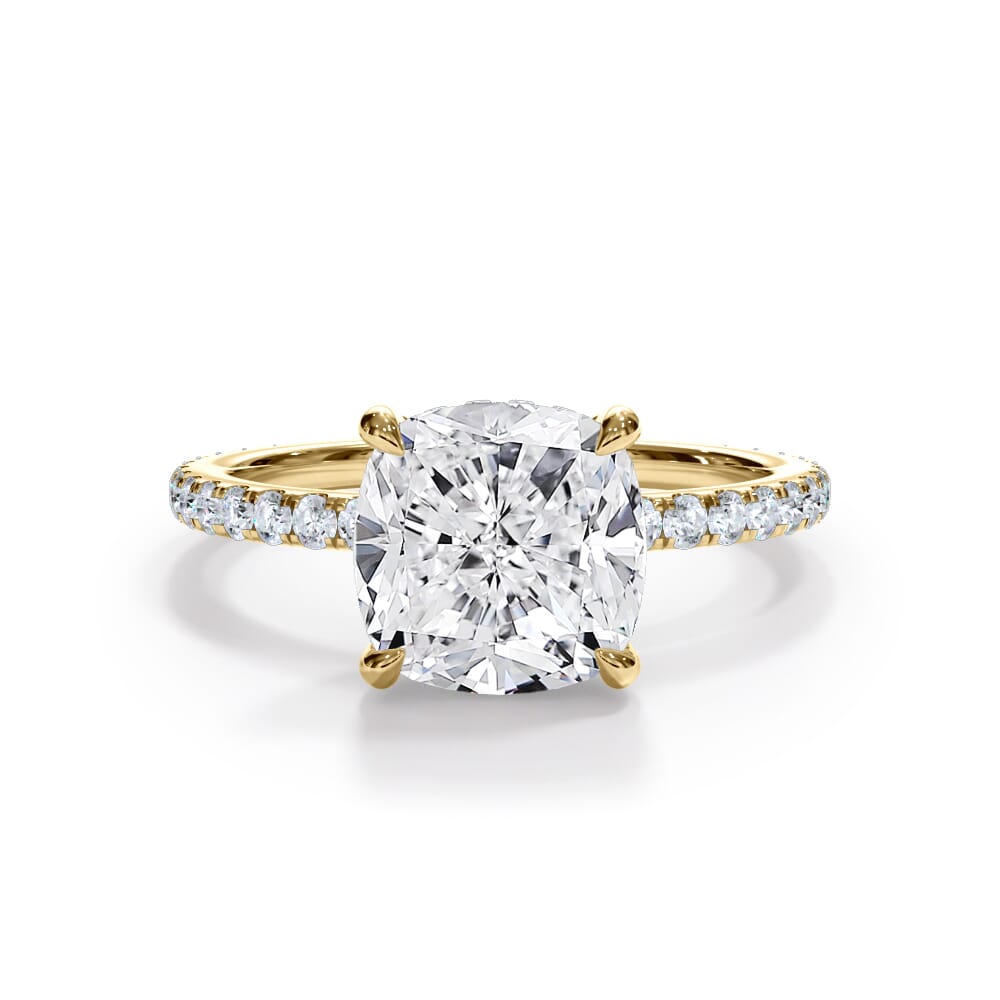 Annelise Pavé Hidden Halo Lab Engagement Ring Setting