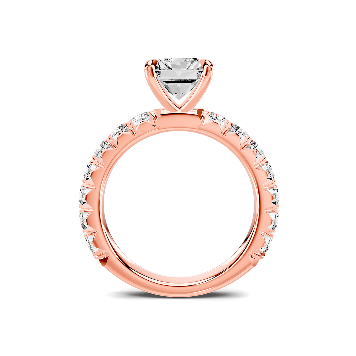 Noelle French Pavé Lab Engagement Ring Setting (1 ct. tw.)