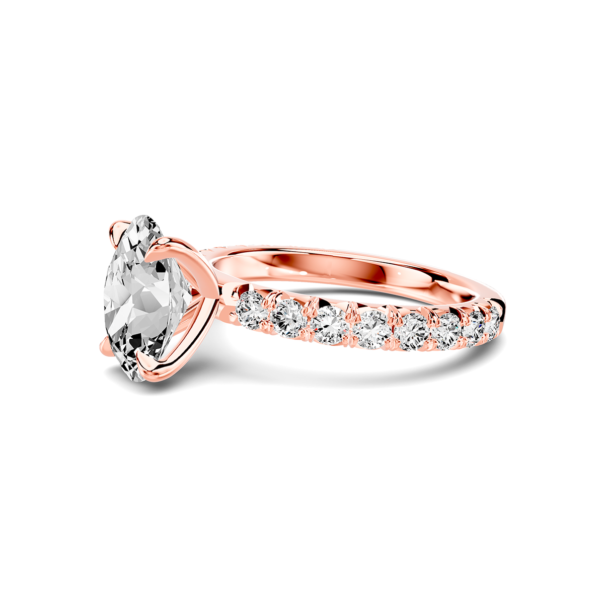 Amara French Pavé Lab Engagement Ring Setting (3/4 ct. tw.)